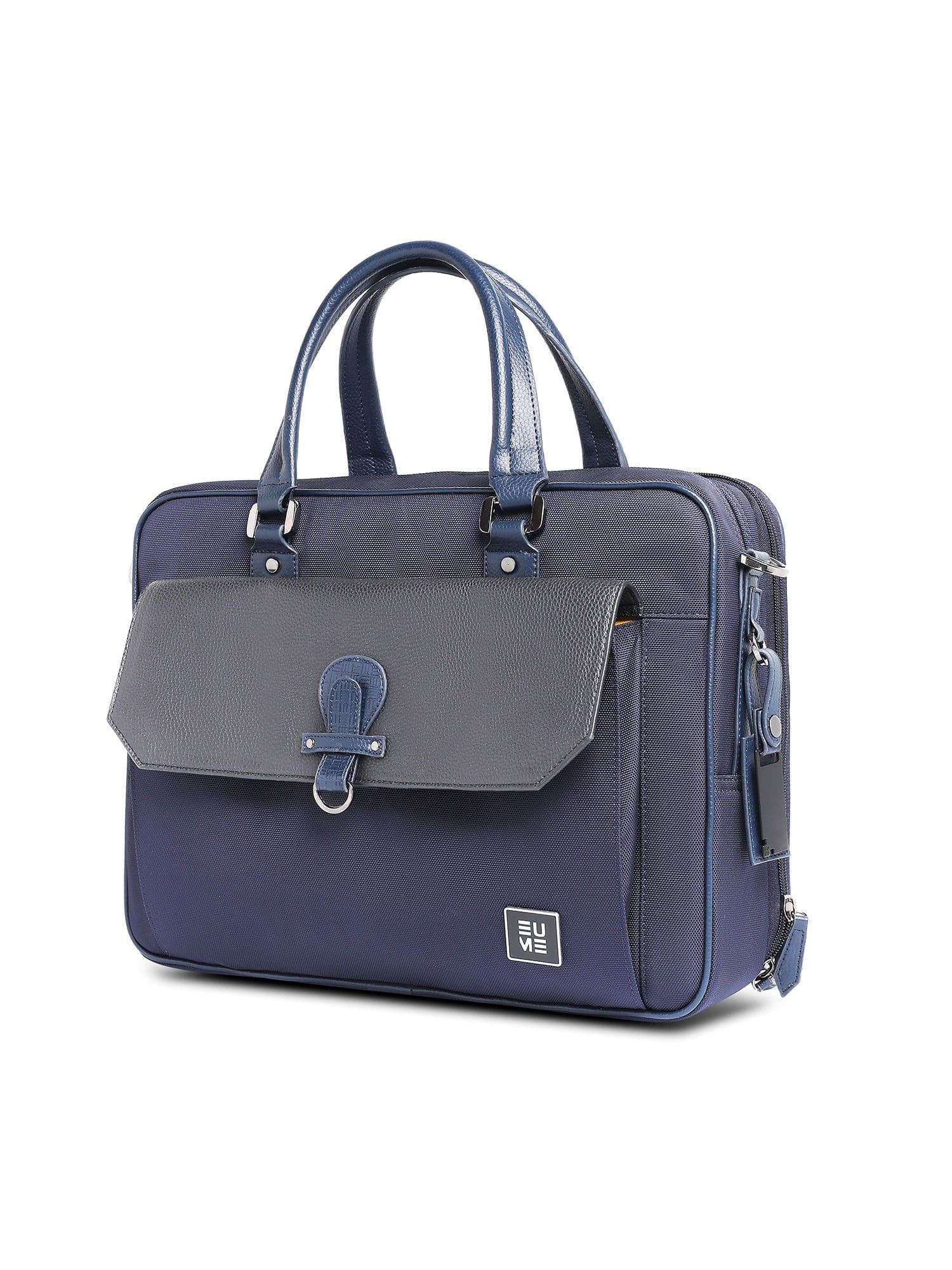 EUME Lexor 15 inch Laptop Messenger Bag With Detachable Strap - Midnight Blue