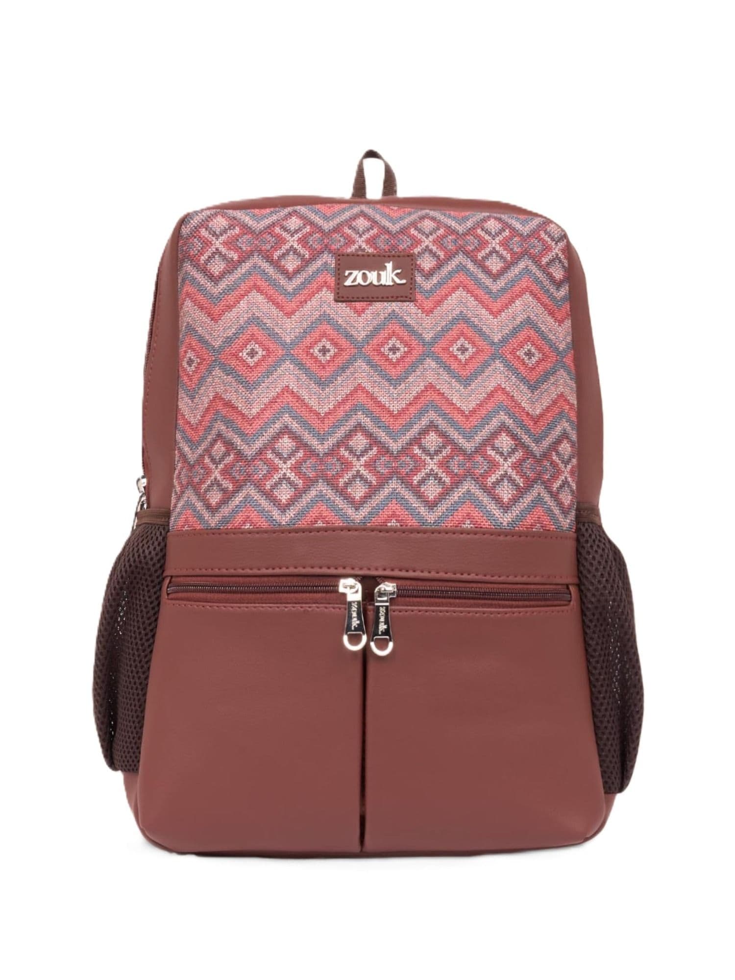 Zouk Gwalior Weaves Office Vegan Leather 15.6-Inch Laptop Backpack