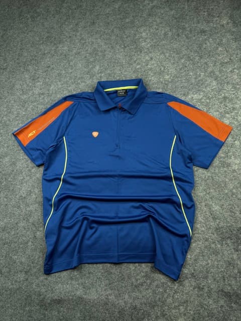 Spieler ACT Performance Polo Shirt XL Blue Orange | Quick Dry Sports Polo | Activewear