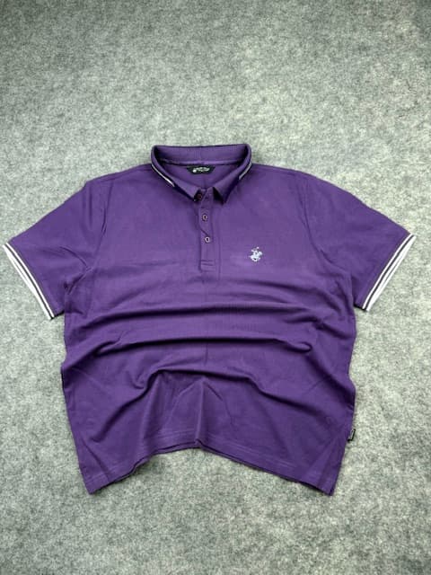 Beverly Hills Polo Club Signature Purple Polo T-Shirt – Size L