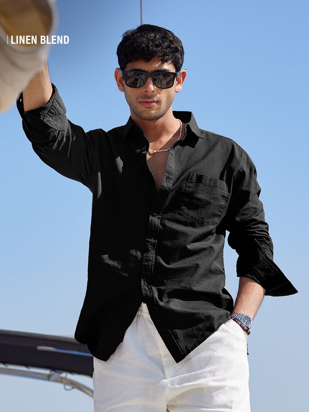Cotton Linen: Bold Black