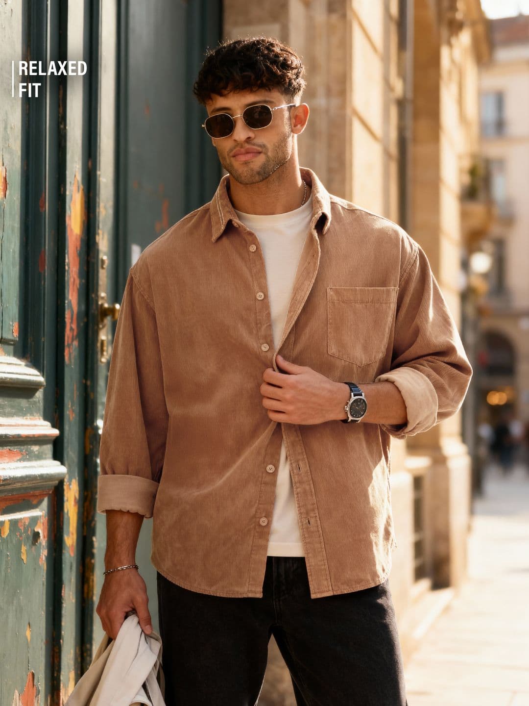 Corduroy Shirt: Redwood