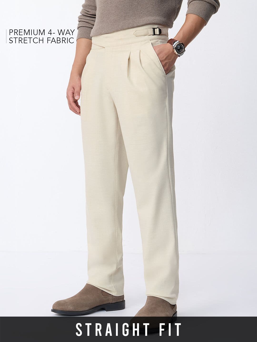Gurkha Pants: Vanilla White
