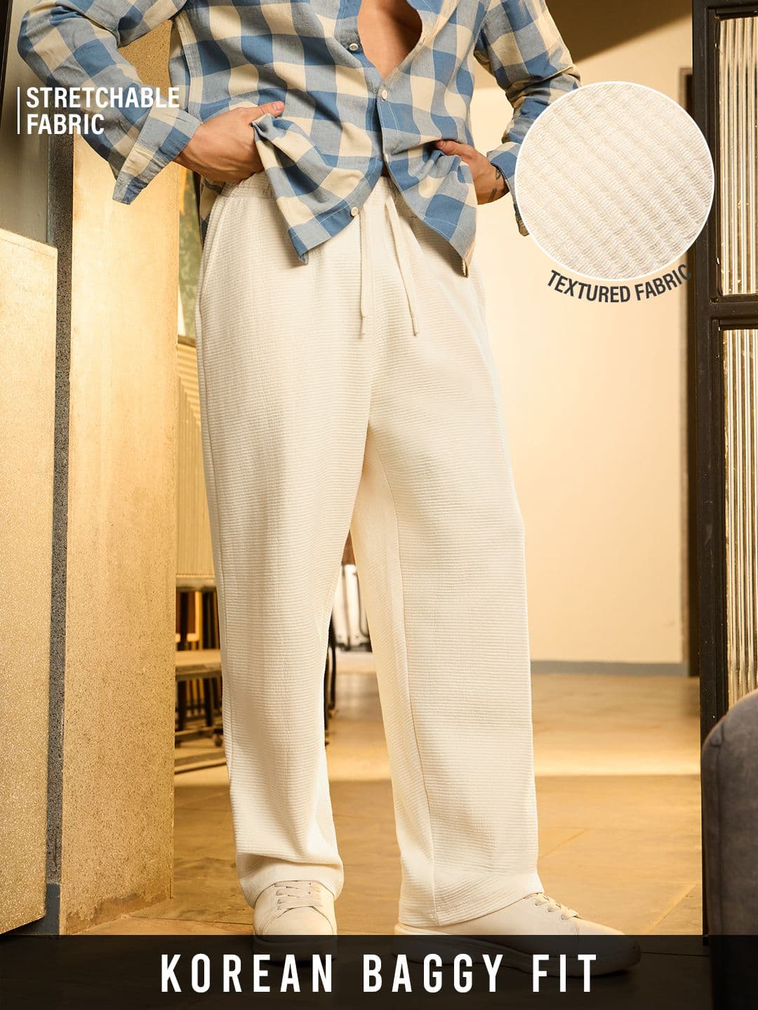 Korean Joggers: Off White